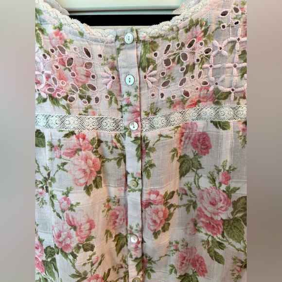 LoveShackFancy Concord Pink Floral Puff Sleeve Top - Picture 13 of 16